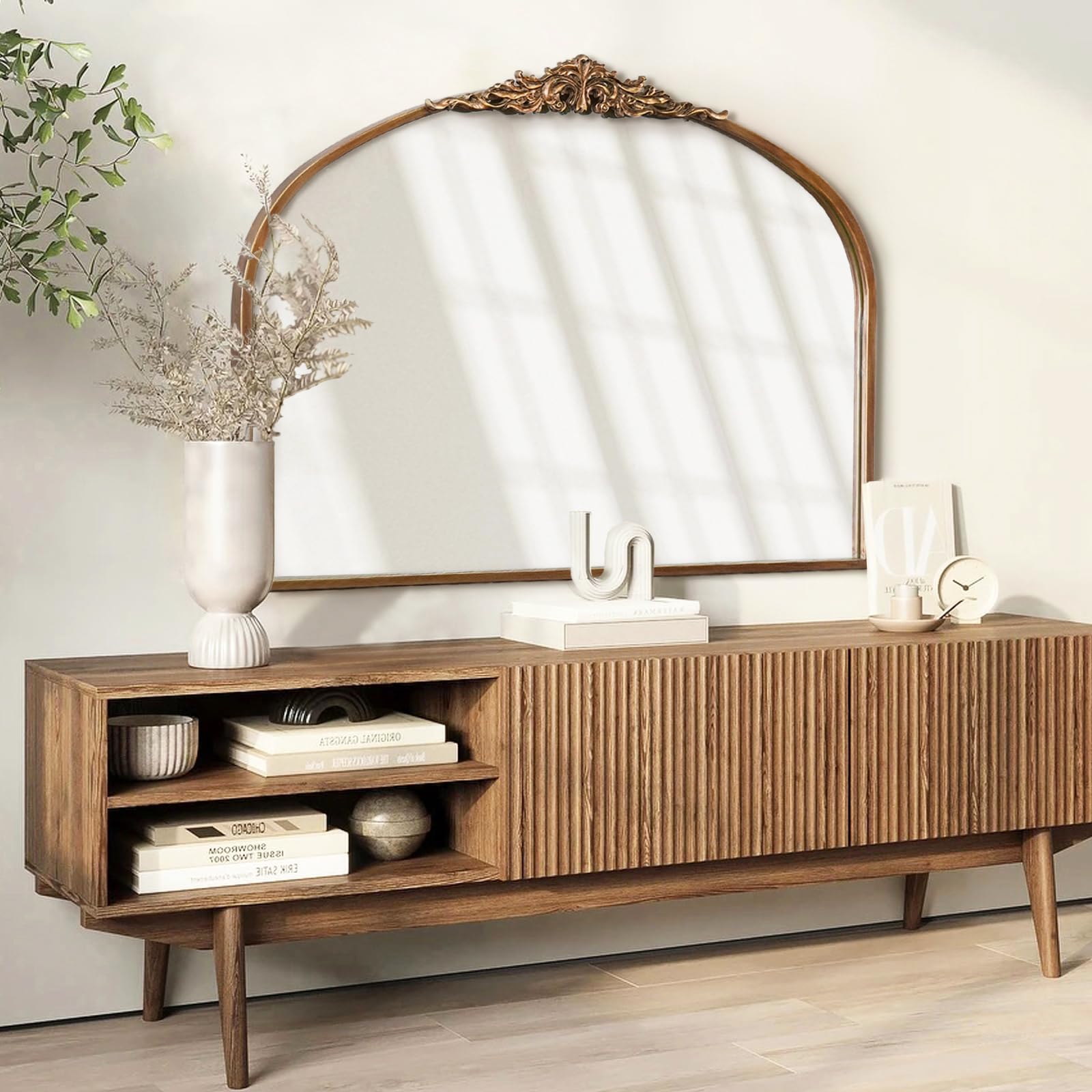 Amazon.co.jp: MOBUDAN ヴィンテージ アーチ型ミラー 36 x 30